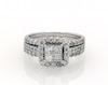 Thumbnail Image 1 of Previously Owned Princess-Cut Diamond Quad Bridal Set 1-1/2 ct tw 14K White Gold Size 6.75
