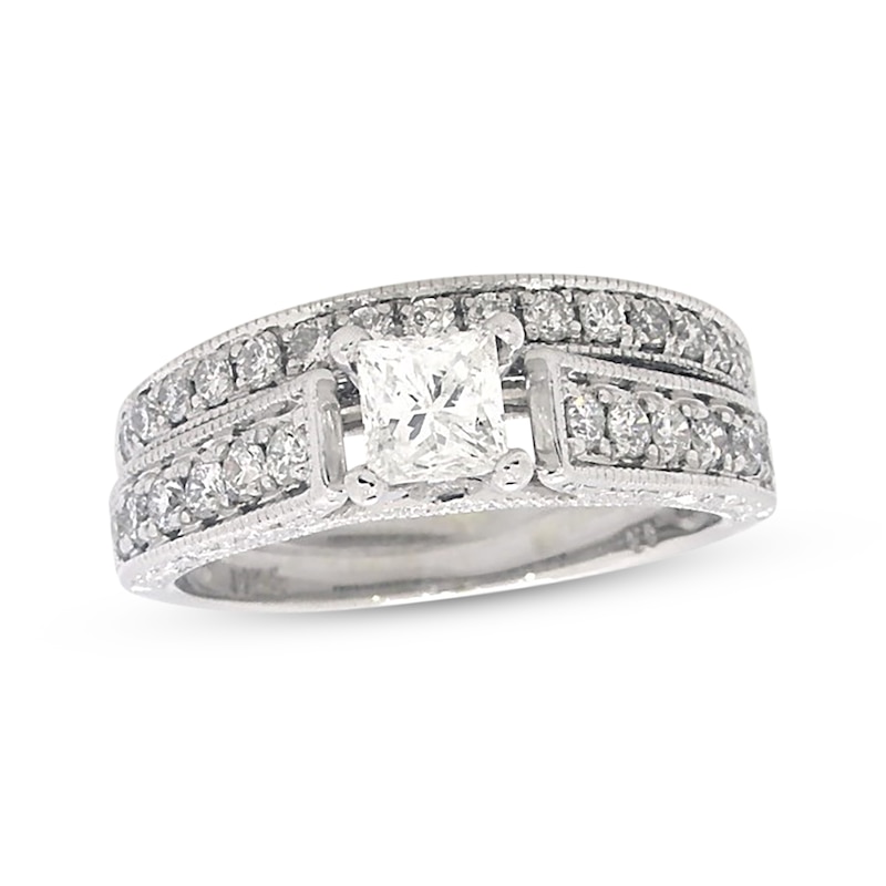 Previously Owned Princess-Cut Diamond Bridal Set 1 ct tw 14K White Gold ...