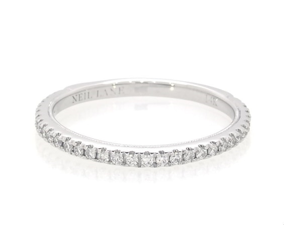 Previously Owned Neil Lane Diamond Wedding Band 1/5 ct tw Round-cut 14K White Gold
