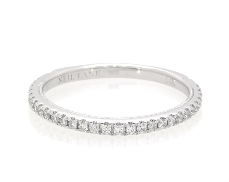 Main Image 1 of Previously Owned Neil Lane Diamond Wedding Band 1/5 ct tw Round-cut 14K White Gold