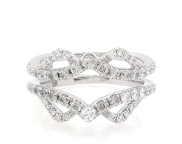 Previously Owned THE LEO Diamond Enhancer Ring 1 ct tw Round-cut 14K White Gold