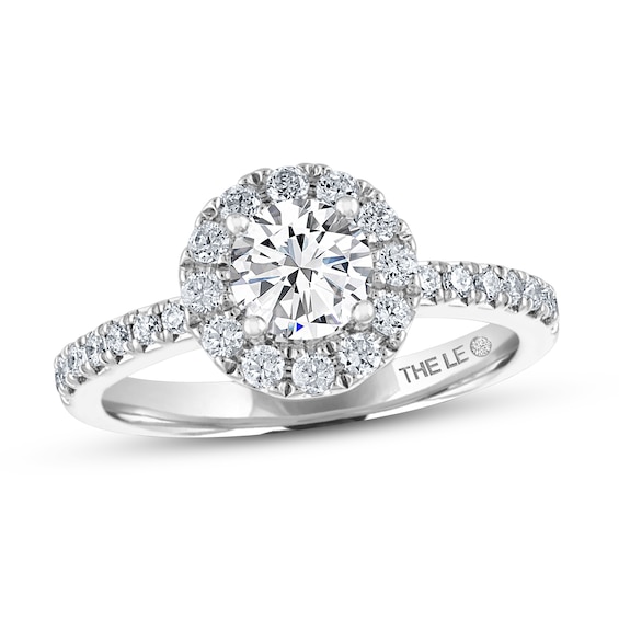 Previously Owned THE LEO Diamond Engagement Ring 1-1/8 ct tw Round-cut 14K White Gold