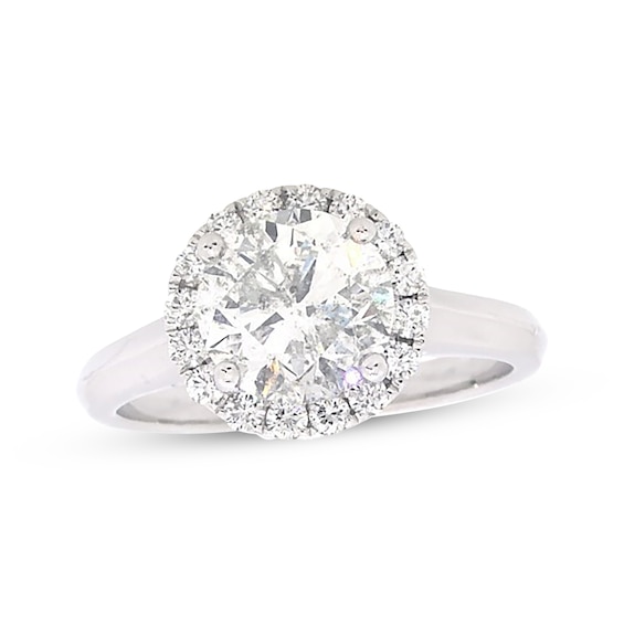 Previously Owned Round-Cut Diamond Engagement Ring 2-1/4 ct tw 14K White Gold Size 6.25