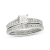 Thumbnail Image 1 of Previously Owned Princess-Cut Diamond Bridal Set 1-1/3 ct tw 14K White Gold Size 9.5