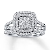 Thumbnail Image 1 of Previously Owned Diamond Bridal Set 1-1/3 ct tw 14K White Gold Size 8