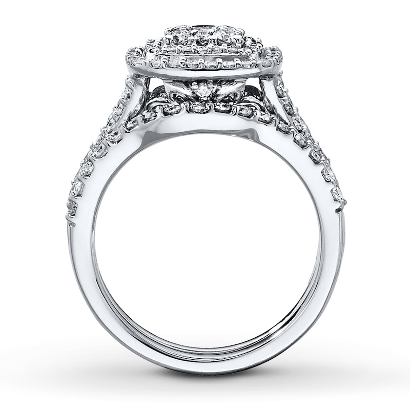 Main Image 2 of Previously Owned Diamond Bridal Set 1-1/3 ct tw 14K White Gold Size 8