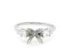 Thumbnail Image 0 of Previously Owned Princess-Cut Diamond Three-Stone Engagement Ring Setting 1/2 ct tw 14K White Gold