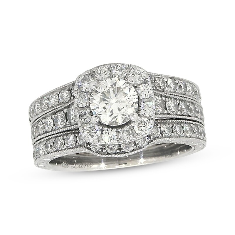 Main Image 1 of Previously Owned Neil Lane Round-Cut Diamond Bridal Set 1-7/8 ct tw 14K White Gold Size 6