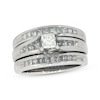 Thumbnail Image 1 of Previously Owned Princess-Cut Diamond Soldered Bridal Set 1-1/4 ct tw 14K White Gold Size 6.5