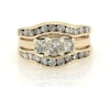 Thumbnail Image 1 of Previously Owned Princess-Cut Diamond Three-Stone Bridal Set 2 ct tw 14K Yellow Gold Size 6.75