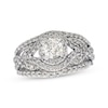 Thumbnail Image 1 of Previously Owned Round-Cut Diamond Soldered Bridal Set 1-1/5 ct tw 14K White Gold Size 6
