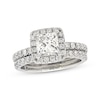 Thumbnail Image 1 of Previously Owned THE LEO Diamond Princess-Cut Bridal Set 2-1/4 ct tw 14K White Gold Size 6.75