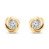 Thumbnail Image 2 of Previously Owned Center of Me Diamond Stud Earrings 1/4 ct tw 10K Yellow Gold