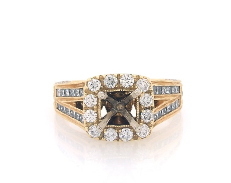 Main Image 1 of Previously Owned Neil Lane Diamond Engagement Ring Setting 1-1/8 ct tw 14K Yellow Gold Size 6.5