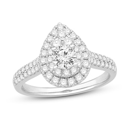 Previously Owned Diamond Engagement Ring 1-1/8 ct tw Round-Cut 14K White Gold