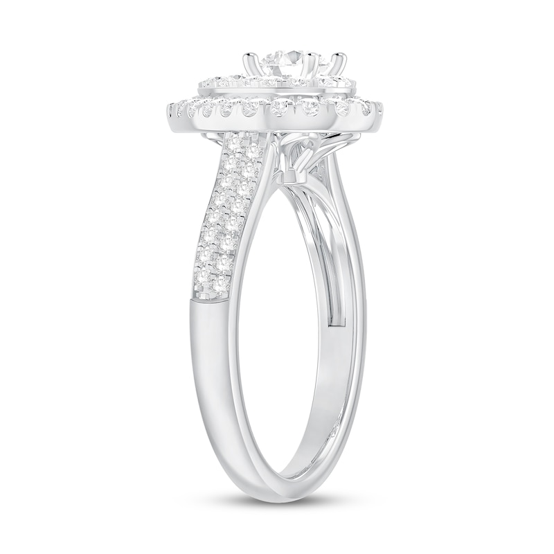 Main Image 2 of Previously Owned Diamond Engagement Ring 1-1/8 ct tw Round-Cut 14K White Gold