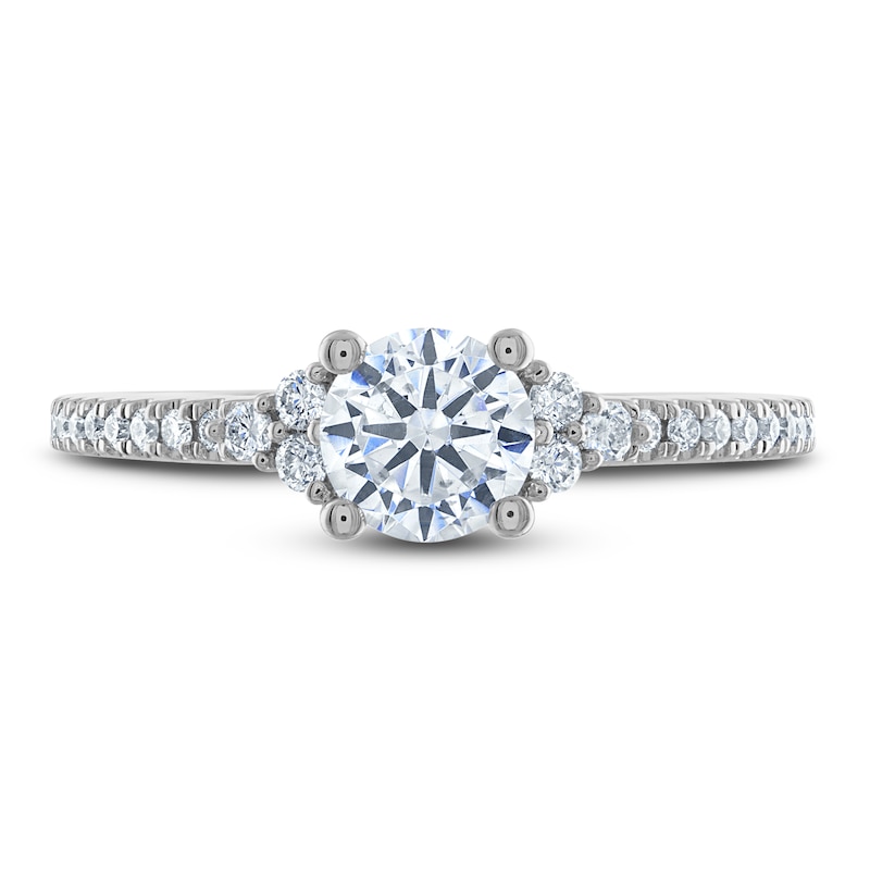 Main Image 3 of Previously Owned Royal Asscher Diamond Engagement Ring 1 ct tw Round 14K White Gold
