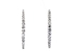 Thumbnail Image 1 of Previously Owned Diamond Tapered Hoop Earrings 1 ct tw Round-cut Sterling Silver