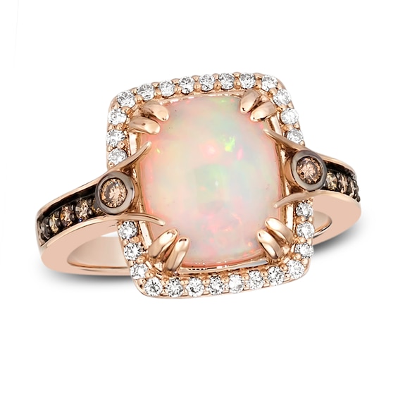 Previously Owned Le Vian Opal Ring 3/8 ct tw Diamonds 14K Strawberry Gold