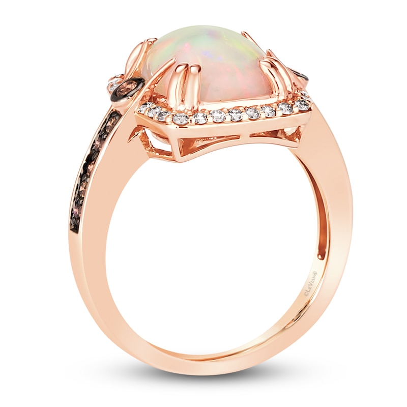 Main Image 3 of Previously Owned Le Vian Opal Ring 3/8 ct tw Diamonds 14K Strawberry Gold