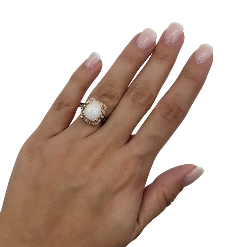 Previously Owned Le Vian Opal Ring 3/8 ct tw Diamonds 14K Strawberry Gold