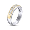 Thumbnail Image 2 of Previously Owned Men's THE LEO Diamond Wedding Band 1 ct tw Round-cut 14K Two-Tone Gold