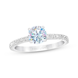 Previously Owned THE LEO First Light Diamond Engagement Ring 5/8 ct tw 14K White Gold