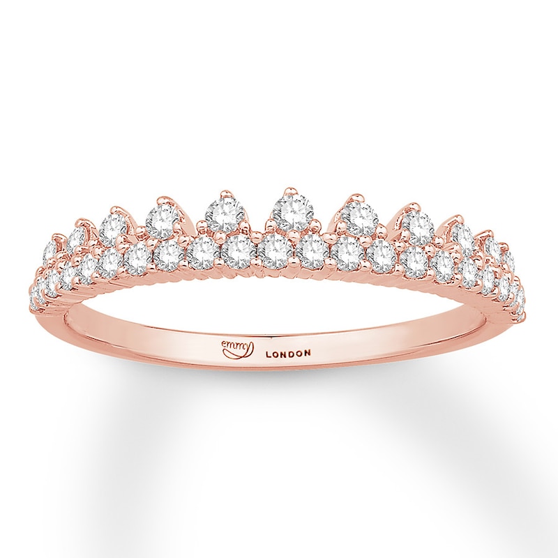 Main Image 1 of Previously Owned Emmy London Diamond Ring 3/8 ct tw Round-cut 10K Rose Gold