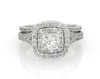 Thumbnail Image 1 of Previously Owned Neil Lane Princess-Cut Diamond Double Halo Bridal Set 2-1/4 ct tw 14K White Gold Size 8