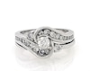 Thumbnail Image 1 of Previously Owned Round-Cut Diamond Bypass Bridal Set 1 ct tw 14K White Gold Size 8.5