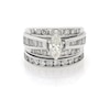 Thumbnail Image 1 of Previously Owned Marquise-Cut Diamond Bridal Set 2 ct tw 14K White Gold Size 9.75