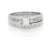 Thumbnail Image 1 of Previously Owned Princess-Cut Diamond Bridal Set 2 ct tw 14K White Gold Size 10.25