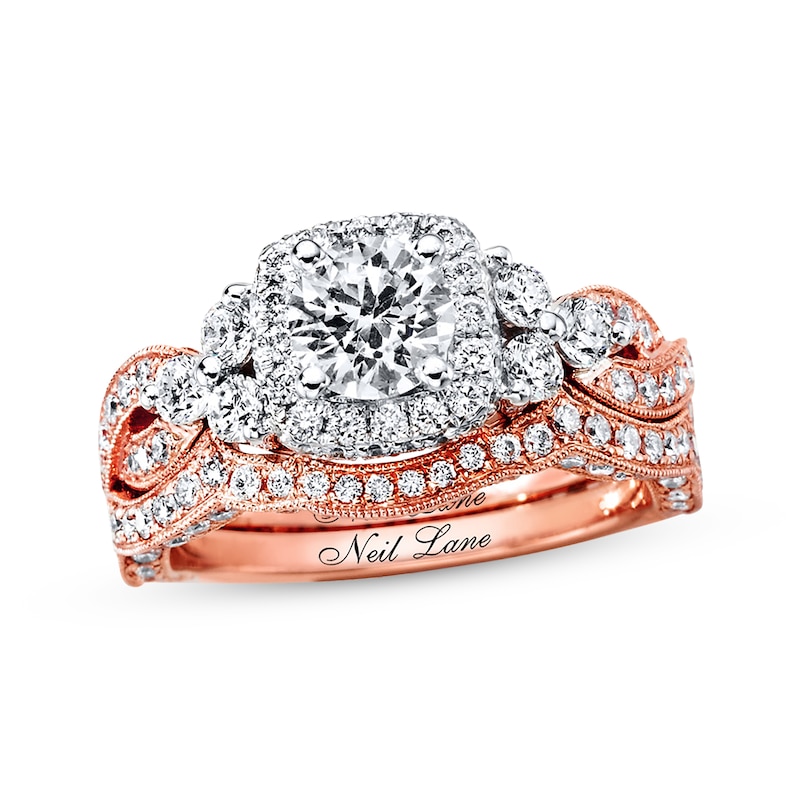 Main Image 1 of Previously Owned Neil Lane Bridal Set 2 ct tw Diamonds 14K Two-Tone Gold Size 5