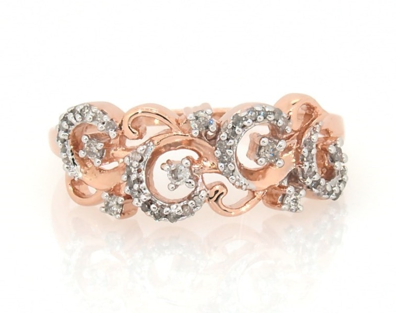 Main Image 1 of Previously Owned Diamond Promise Ring 1/4 ct tw Round-cut 10K Rose Gold