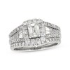Thumbnail Image 1 of Previously Owned Emerald-Cut Diamond Bridal Set 2-1/5 ct tw 14K White Gold Size 11