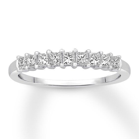 Previously Owned Diamond Anniversary Band 1/2 ct tw Princess-cut 14K White Gold