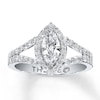 Thumbnail Image 1 of Previously Owned Marquise THE LEO Diamond Engagement Ring 1 carat tw 14K White Gold