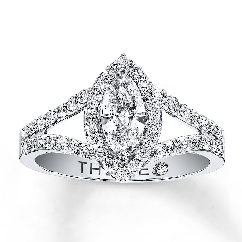 Main Image 1 of Previously Owned Marquise THE LEO Diamond Engagement Ring 1 carat tw 14K White Gold