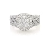 Thumbnail Image 1 of Previously Owned Multi-Diamond Center Oval Halo Bridal Set 1-1/3 ct tw 14K White Gold Size 8