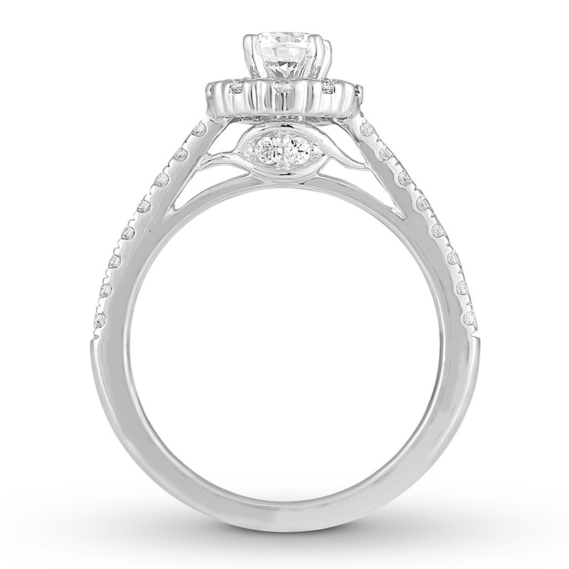 Main Image 2 of Previously Owned Ever Us Diamond Engagement Ring 1 ct tw Round 14K White Gold