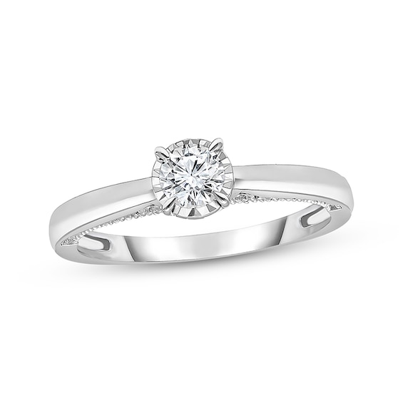 Previously Owned Diamond Engagement Ring 1/2 ct tw 10K White Gold (J/I3)