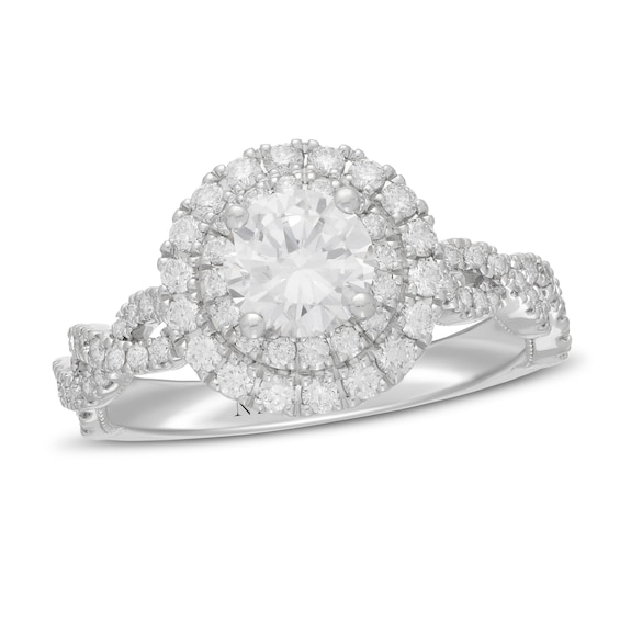 Previously Owned Neil Lane Diamond Engagement Ring 1-5/8 ct tw Round-cut 14K White Gold