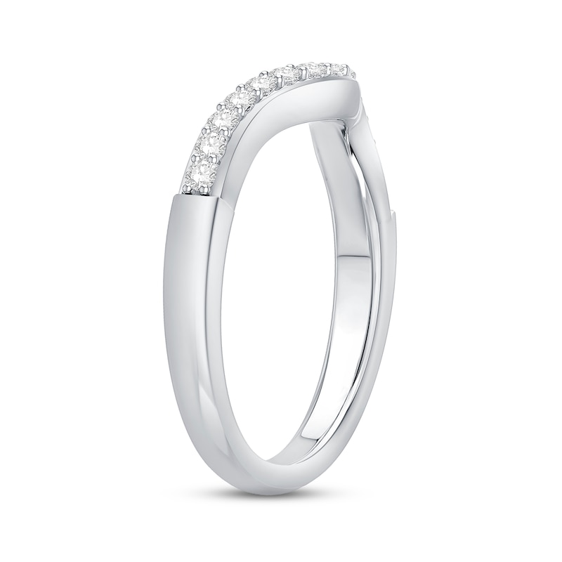 Main Image 2 of Previously Owned Diamond Contour Enhancer Ring 1/4 ct tw Round-cut Platinum