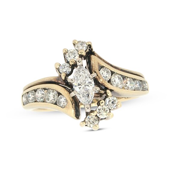 Previously Owned Marquise-Cut Diamond Bridal Set 1 ct tw 14K Yellow Gold 6.5