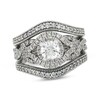 Thumbnail Image 1 of Previously Owned Round-Cut Diamond Bridal Set 1-1/3 ct tw 14K & 10K White Gold Size 5.75