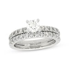 Thumbnail Image 1 of Previously Owned Round-Cut Diamond Bridal Set 1-5/8 ct tw 14K White Gold Size 8