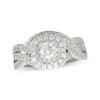Thumbnail Image 1 of Previously Owned Neil Lane Round-Cut Diamond Double Halo Bridal Set 1 ct tw 14K White Gold Size 5.5