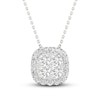 Thumbnail Image 1 of Previously Owned KAY Lab-Grown Diamonds Necklace 1/2 ct tw 14K White Gold 18&quot;