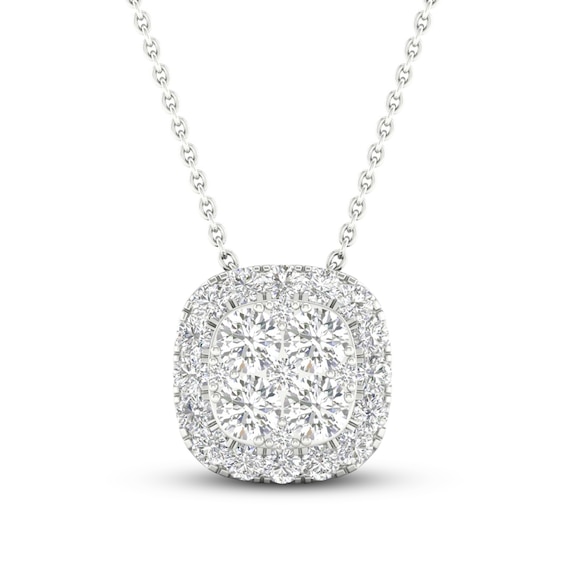Previously Owned KAY Lab-Grown Diamonds Necklace 1/2 ct tw 14K White Gold 18"