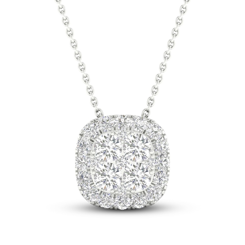 Previously Owned Lab-Created Diamonds by KAY Necklace 1/2 ct tw 14K White Gold 18"
